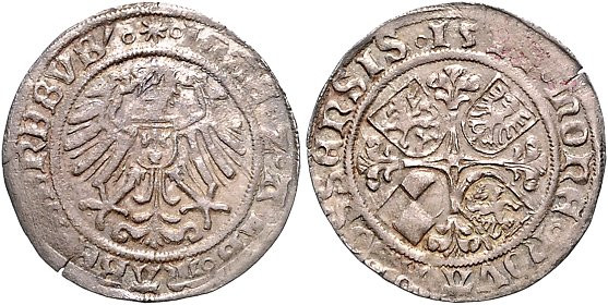 Brandenburg/-Preußen. 
Joachim I. und Albrecht 1499-1513. Groschen 1511 (letzte...