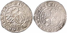 Brandenburg/-Preußen. 
Joachim I. 1499-1535. Groschen 1516, Berlin, 2,09 g. Bahrf.&nbsp;II/&nbsp;196. . 

ss/s-ss