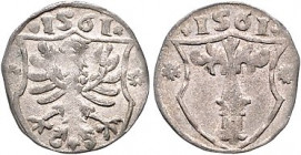 Brandenburg/-Preußen. 
Joachim II. 1535-1571. Dreier 1561, Berlin. Bahrf.&nbsp;II/&nbsp;400. . 

ss