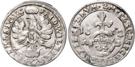 Brandenburg/-Preußen. 
Friedrich Wilhelm 1640-1688. Groschen 1662 AB (Berlin), Bahrf. III/195. . 

ss-vz