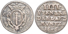 Brandenburg/-Preußen. 
Friedrich Wilhelm 1640-1688. IIII Pfennige 1676 CS, Berlin, Bahrf. III/309. . 

ss