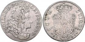 Brandenburg/-Preußen. 
Königreich ab 1701. Friedrich I. 1701-1713. 1/3 Taler 1705 CS (Berlin). Martin&nbsp;3a, v.&nbsp;Schrötter&nbsp;155. . 

winz...