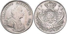 Brandenburg/-Preußen. 
Friedrich II. 1740-1786. 2/3 Speciestaler 1741 EGN (Berlin), 17,43 g. Old.&nbsp;2, Kluge&nbsp;24/48, Dav.&nbsp;307. RR.. 

s...