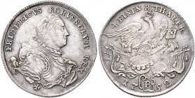 Brandenburg/-Preußen. 
Friedrich II. 1740-1786. 1/4 Taler 1752 B. Old.&nbsp;33. . 

ss