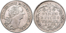 Brandenburg/-Preußen. 
Friedrich II. 1740-1786. 1/3 Taler 1768 B. Old.&nbsp;88. \b. 

winzigste Kratzer, f. vz-vz