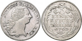 Brandenburg/-Preußen. 
Friedrich II. 1740-1786. 1/3 Taler 1769 B. Old.&nbsp;88. \b. 

kleiner Sf am Rand, ss