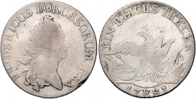 Brandenburg/-Preußen. 
Friedrich II. 1740-1786. Taler 1781 E, Kanone mit sichtb. Verschluss, 4 Spitzen rechts der Waffengruppe. Old.&nbsp;111&nbsp;a/...