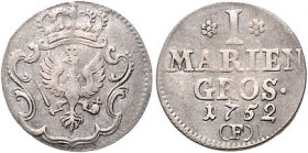 Brandenburg/-Preußen. 
Friedrich II. 1740-1786. I Mariengroschen 1752 F, für die westl. Provinzen. Old.&nbsp;275. . 

ss