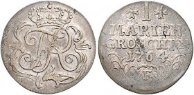 Brandenburg/-Preußen. 
Friedrich II. 1740-1786. I Mariengroschen 1764 F, für die westl. Provinzen. Old.&nbsp;276. R.. 

kleine Sf, fast ss