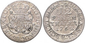 Brandenburg/-Preußen. 
Friedrich II. 1740-1786. 1/12 Taler 1762, ohne Mmz., Kriegsprägung sächsisch-polnischen Typs, Mzst. Magdeburg, Bannicke/Tewes ...