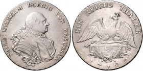 Brandenburg/-Preußen. 
Friedrich Wilhelm II. 1786-1797. Taler 1789 A, Adler auf Postament. Old.&nbsp;1, J.&nbsp;23, v.&nbsp;Schrötter&nbsp;26. . 

...