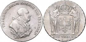 Brandenburg/-Preußen. 
Friedrich Wilhelm II. 1786-1797. Taler 1792 E. Old.&nbsp;10, J.&nbsp;25, v.&nbsp;Schrötter&nbsp;50. R.. 

winzige Kratzer, w...