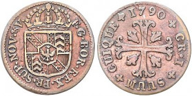 Brandenburg/-Preußen. 
Friedrich Wilhelm II. 1786-1797. 1 Kreuzer 1790, für Neuenburg. Old.&nbsp;52b, J.&nbsp;222. . 

ss