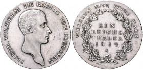 Brandenburg/-Preußen. 
Friedrich Wilhelm III. 1797-1840. Taler 1814 A. Old.&nbsp;103a, J.&nbsp;33, Kahnt&nbsp;362. . 

winzige Sf, ss-f. vz