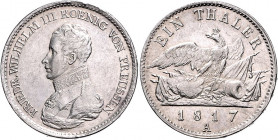 Brandenburg/-Preußen. 
Friedrich Wilhelm III. 1797-1840. Taler 1817 A. Old.&nbsp;106, J.&nbsp;37, AKS&nbsp;13, Kahnt&nbsp;365. . 

min. just., fast...