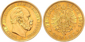 Preussen. 
Wilhelm I. 1871-1888. 20 Mark 1875 A. Jaeger&nbsp;246. . 

ss-f. vz