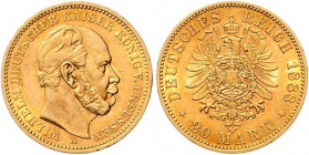 Preussen. 
Wilhelm I. 1871-1888. 20 Mark 1883 A. Jaeger&nbsp;246. . 

ss/f. vz