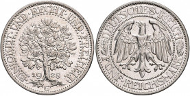 5 RM 1928 G, Kursmünze Eichbaum. Jaeger&nbsp;331. . 

winzige Rf., f. vz