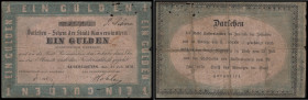 Altdeutsche Ausgaben. 
Kaiserslautern/Pfalz. 
1 Gulden v. 31.7.1870. Pick/Rixen&nbsp;A&nbsp;576. . 

stark gebr