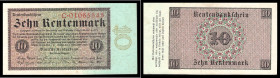 Weimarer Republik und Drittes Reich. 
10 Rentenmark v. 1.11.1923, Serie C, Ro. DEU-202. . 

fast kfr