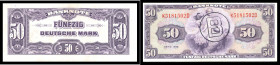 Geldscheine der BRD. 
50 DM 1948, mit B-Stempel. Ro.&nbsp;243a. . 

gebr