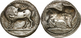 Collection of Ancient coins
RÖMISCHEN REPUBLIK / GRIECHISCHE MÜNZEN / BYZANZ / ANTIK / ANCIENT / ROME / GREECE

Greece. Lukania, AR Nomos lub Didra...