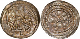 COLLECTION Medieval coins
POLSKA / POLAND / POLEN / SCHLESIEN / GERMANY

Bolesław III Krzywousty (1102-1138). Denar - rycerz 

Aw.: Rycerz przebi...
