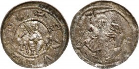 COLLECTION Medieval coins
POLSKA / POLAND / POLEN / SCHLESIEN / GERMANY

Władysław II Wygnaniec (1138-1146). Denar - walka z lwem 

Aw.: Książę z...