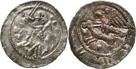 COLLECTION Medieval coins
POLSKA / POLAND / POLEN / SCHLESIEN / GERMANY

Władysław II Wygnaniec (1138-1146). Denar 

Aw.: Rycerz z mieczem nad je...