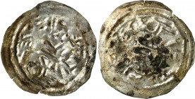 COLLECTION Medieval coins
POLSKA / POLAND / POLEN / SCHLESIEN / GERMANY

Mieszko III Stary. Brakteat łaciński, książę na koniu - RARITY R4 

Aw.:...