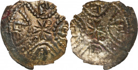 COLLECTION Medieval coins
POLSKA / POLAND / POLEN / SCHLESIEN / GERMANY

Bolesław IV Wstydliwy. Brakteat - RARITY R8 c.a. 

Aw.: Krzyż pośrodku, ...