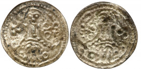 COLLECTION Medieval coins
POLSKA / POLAND / POLEN / SCHLESIEN / GERMANY

WielkoPolska. Denar jednostronny, stojąca postać - RARITY R8 

Aw.: Stoj...