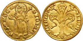 COLLECTION Medieval coins
POLSKA / POLAND / POLEN / SCHLESIEN / GERMANY

Ludwik Węgierski. Goldgulden (floren) no date - BEAUTIFUL 

Aw.: W polu ...