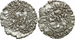 COLLECTION Medieval coins
POLSKA / POLAND / POLEN / SCHLESIEN / GERMANY

Władysław Opolczyk. Kwartnik ruski - RARE variety R6-R8 

Aw.: Litera „W...