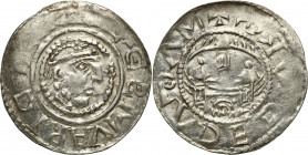 Medieval coins collection - WORLD
POLSKA / POLAND / POLEN / SCHLESIEN / GERMANY

Germany. Helmstadt, X/XI wiek. Denar 

Aw.: Głowa króla w prawo,...