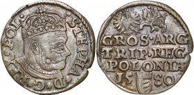 Stephan Batory 
POLSKA/ POLAND/ POLEN/ LITHUANIA/ LITAUEN

Stefan Batory. Trojak - 3 grosze (Groschen) 1580, Olkusz RARITY R5 

Aw.: Głowa króla ...