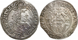John II Casimir 
POLSKA/ POLAND/ POLEN/ LITHUANIA/ LITAUEN

Jan ll Kazimierz. Ort (18 groszy - groschen) 1655, Torun - HYBRYDA STEMPLI 



Deta...