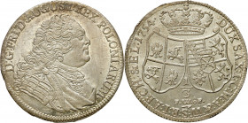 Augustus III the Sas 
POLSKA / POLAND / POLEN / SACHSEN / FRIEDRICH AUGUST II

August III Sas. 1/3 Taler (Thaler) (1/2 Gulden) 1754, Dresden - EXCE...