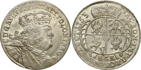 Augustus III the Sas 
POLSKA / POLAND / POLEN / SACHSEN / FRIEDRICH AUGUST II

August III Sas. 2 zlote (8 groszy - groschen) 1753 - litery EDC - Le...