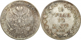 Poland XIX century / Russia 
POLSKA / POLAND / POLEN / RUSSIA / RUSSLAND / РОССИЯ

Polska XIX w. /Rosja. Nicholas I. 1 1/2 Rubel (Rouble) = 10 zlot...