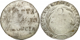 Coins of Zamosc
POLSKA / POLAND / POLEN / RUSSIA / RUSSLAND / РОССИЯ

Zamość. 2 zlote 1813, Oblężenie NAPIS W CZTERECH WIERSZACH BRAK BOMBY - NAJRZ...