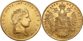 World coins 
WORLD COINS

Austria. Ferdinand I (1835-1848). 1 Sovrano 1839 A, Vienna - VERY RARE 

Aw.: Głowa władcy w wieńcu laurowym, w prawo, ...