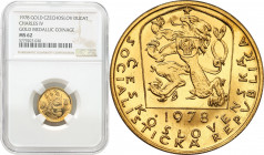 World coins 
WORLD COINS

Czechoslovakia. Karol IV (1316 - 1378). Ducat (Dukaten) 1978 NGC MS62 

Moneta wybita na 600 rocznicę śmierci Karola IV...