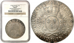 World coins 
WORLD COINS

France. Ludwik XV. Ecu 1736 B, Rouen - NGC AU55 

Aw.: Popiersie Króla, odsłonięta głowa, ubrany w kaftan z haftowanym ...