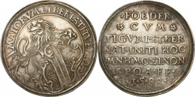 World coins 
WORLD COINS

France. Strasbourg. Taler (thaler) 1588 BEAUTIFUL RARE 

Aw.: Lew trzymający tarcze miejską.W otoku: MAIORVM LIBERTATI ...