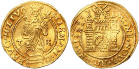 World coins 
WORLD COINS

Livonia. Herman von Brüggeneye (1535-1549). 1 floren (dukat) 1535, Riga - RARITY - UNIQUE? 

Aw.: Madonna z dzieciątkie...