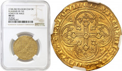 World coins 
WORLD COINS

Netherlands. Flandria. Ludwik von Male (1346-1384). Chaised’or no date NGC MS63 

Aw.: Król w majestacie i napis dookoł...