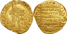 World coins 
WORLD COINS

Netherlands. Utrecht. Ducat (Dukaten) 1649 

Aw.: Stojący rycerz z mieczem i pękiem strzał. W tle data 1649, w otoku na...