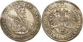 World coins 
WORLD COINS

Netherlands. Nijmegen. Karol V (1519-1558). Taler (thaler) no date (1555) 

Aw.: Półpostać Karola V w prawo. W otoku: C...