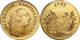 World coins 
WORLD COINS

Germany. Brandenburg - Prussia. Friedrich II (1740-1786) Friedrichs d'or 1757 A, Berlin - BEAUTIFUL 

Aw.: Popiersie w ...